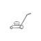 Mower hand drawn sketch icon.