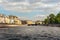 Moyka River embankment, View of the canal in Saint Petersburg