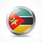 Mozambique flag button