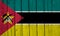Mozambique Flag Over Wood Planks