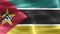 Mozambique flag - realistic waving fabric flag