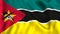 Mozambique flag waving symbol country