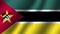 Mozambique national wavy flag vector illustration