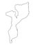 Mozambique outline map