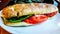 Mozarella Sandwich with tomatoes and greens