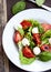 Mozarella and Tomato Salad with Basil and Lettuce