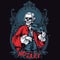 Mozart Skeleton Shirt Design