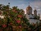 Mozhaisky Luzhetsky of the Nativity of the virgin Ferapontov monastery in Central Russia, at sunset.