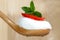 Mozzarella with tomato and mint