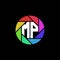 MP Monogram Polygonal Rainbow