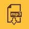 The mp3 icon. File audio format symbol. Flat