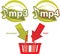 Mp3 and mp4 download free. Icon for design