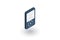 MP3, music player isometric flat icon. 3d vector