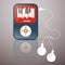 MP3 Player. Abstact Vector Music Player