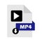 MP4 download video file format vector image