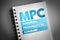 MPC - Marginal Propensity to Consume acronym