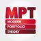 MPT - Modern Portfolio Theory acronym business concept background