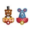 Mr.Bear and Mr. Mouse Toy Train Parts