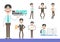 Mr.Diligent. The Businessman various Character set - 2