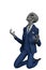 Mr grey alien the businessman in a white background