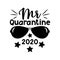 Mr quarantine 2020- funny text with necktie