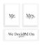 Mr. Right & Mrs. Always Right, we decided on forever. Scandinavian Minimalist Wording Design, Wall Decor Vector