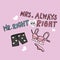 Mr. Right and Mrs,. Always right word and underwear of man and woman cartoon  illustration