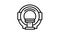 mri radiology equipment line icon animation