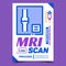 Mri Scan Medical Process Advertising Banner Vector