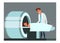 MRI scanning flat vector illustration