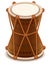 Mridangam indian double wooden drum