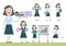 Ms.Diligent. The Working woman various Character set - 2