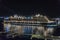 MS Nieuw Statendam at night in Puerta Maya cruise port Cozumel