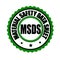 MSDS  Material Safety Data Sheet  label or stamp