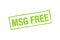 Msg free. Glutamate no added food package icon. Monosodium glutamate. Vector stock illustration