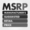 MSRP acronym, business concept background