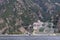 Mt Athos - Scenic view from boat on Tower of Dionysios Monastery at Mount Athos, Chalkidiki, Central Macedonia, Greece, Europe.