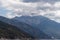 Mt Athos - Scenic view on the cloud covered mountain peak of Mount Athos in Autonomous State of Holy Mountain, Chalkidiki, Greece