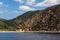 Mt Athos - White seagull flying along the coastline of peninsula Athos, Chalkidiki, Central Macedonia, Greece, Europe