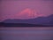 Mt. Baker glow during Pink Supermoon rise