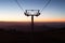 Mt Buller Ski Lift and Equipment At Night