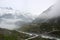 Mt. Cook in mist New Zealand Tasman Glacier View Track