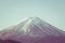 MT fuji closeup retro style