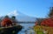 Mt.Fuji and Lake Kawaguchi in autumn