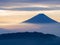 Mt. Fuji over the mist after sunrise