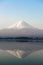 Mt Fuji rises above Lake Kawaguchi