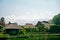 Mt. Fuji with traditional houses, Oshino, Japan