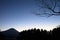 Mt. Fuji, view from Tanuki lake before dawn