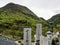 Mt Gahaishi at the entrance to Shusshakaji, temple number 73 of Shikoku pilgrimage