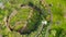 Mt Gambier, Australia. Aerial view of Umpherston Sinkhole on a beautiful morning